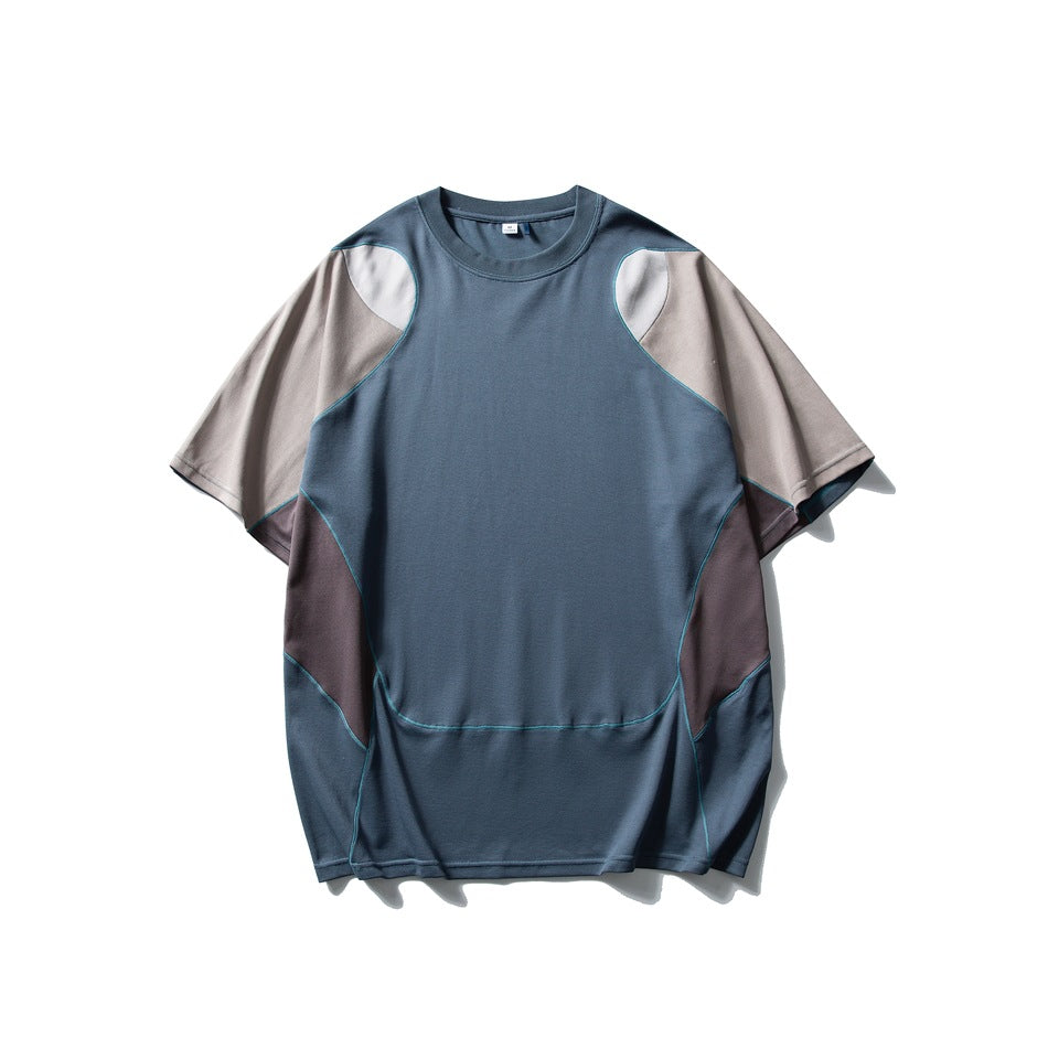 Tee-shirt de sport contrastante de couleur contrastante pour homme