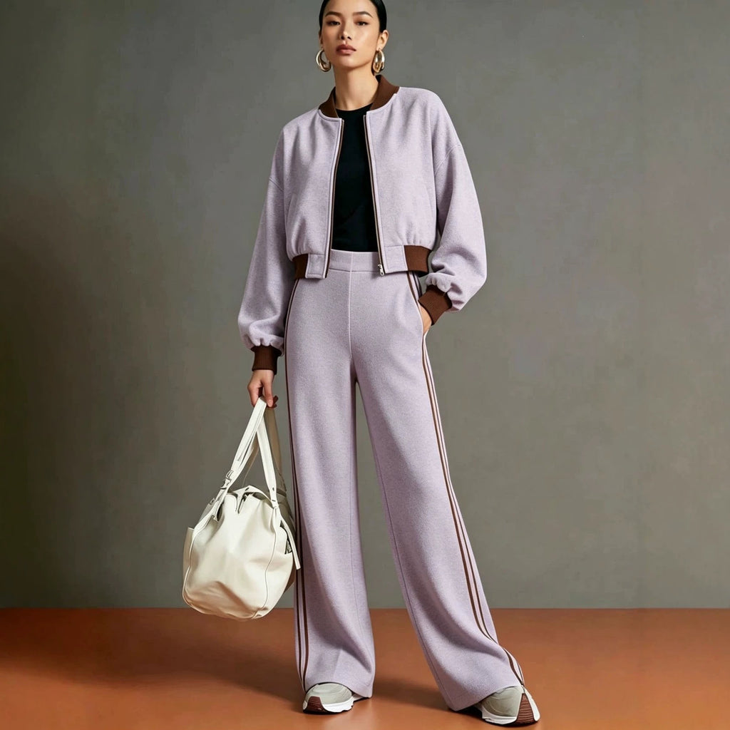 Veste et pantalons casual deux pièces pour femmes