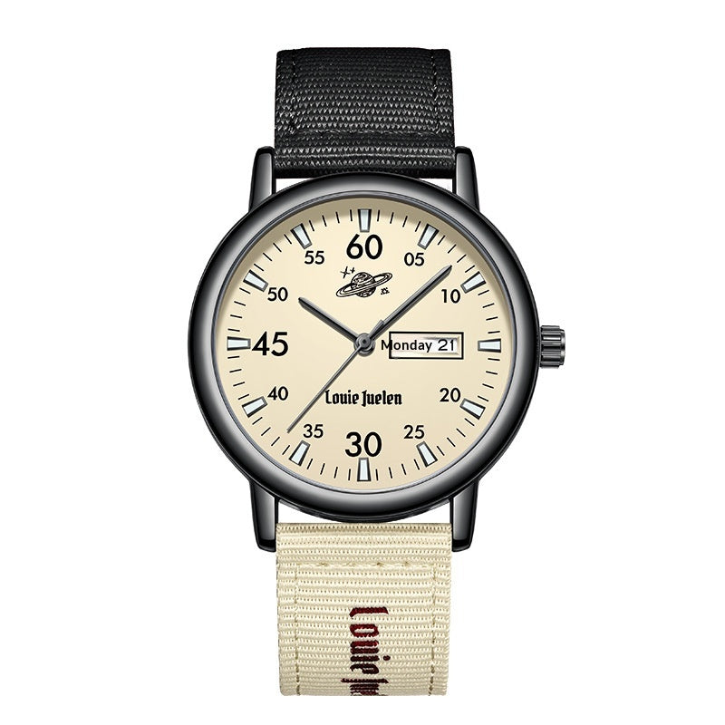 Montre Quartz étudiante personnalisée rétro