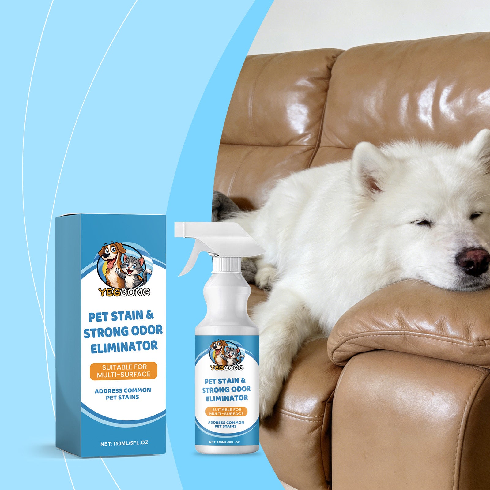 Déodorisant de la tache de chien 150ml1box