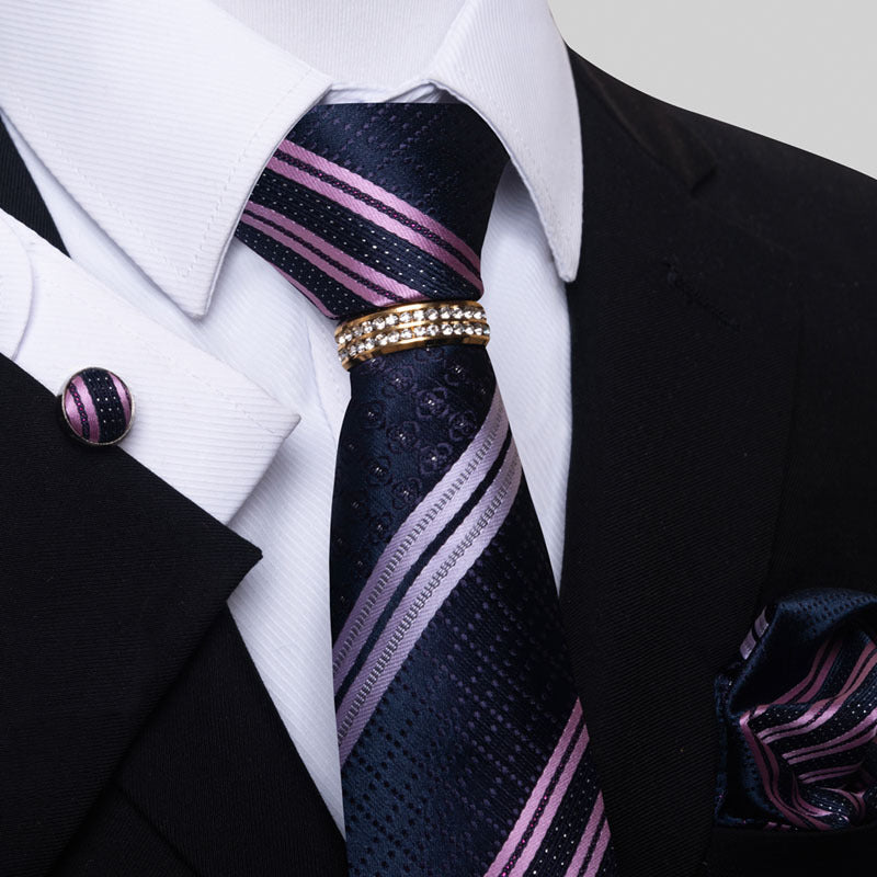 Cravate multicolore à rayures pour hommes