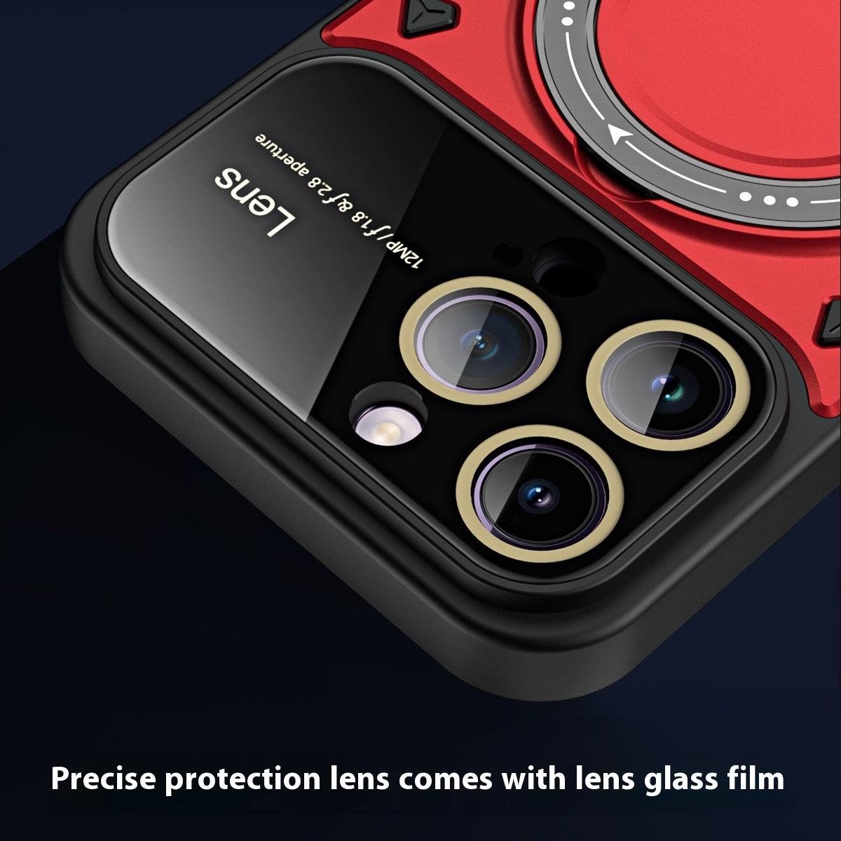 Multifonctionnel Large Fenêtre Magnetic Bracket Phone Case