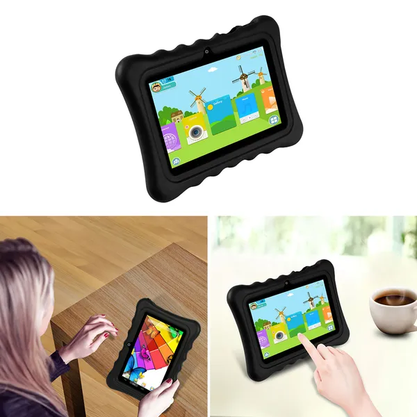 Boîtier en silicone résistant aux chocs avec support pour tablettes de 7'