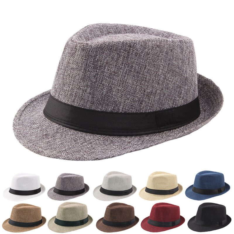 Mode Personnalité Lin Chapeau Top Hommes