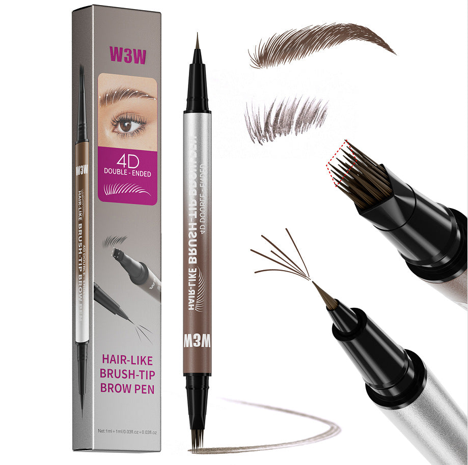 Crayon à sourcils à double extrémité étanche anti-suisse