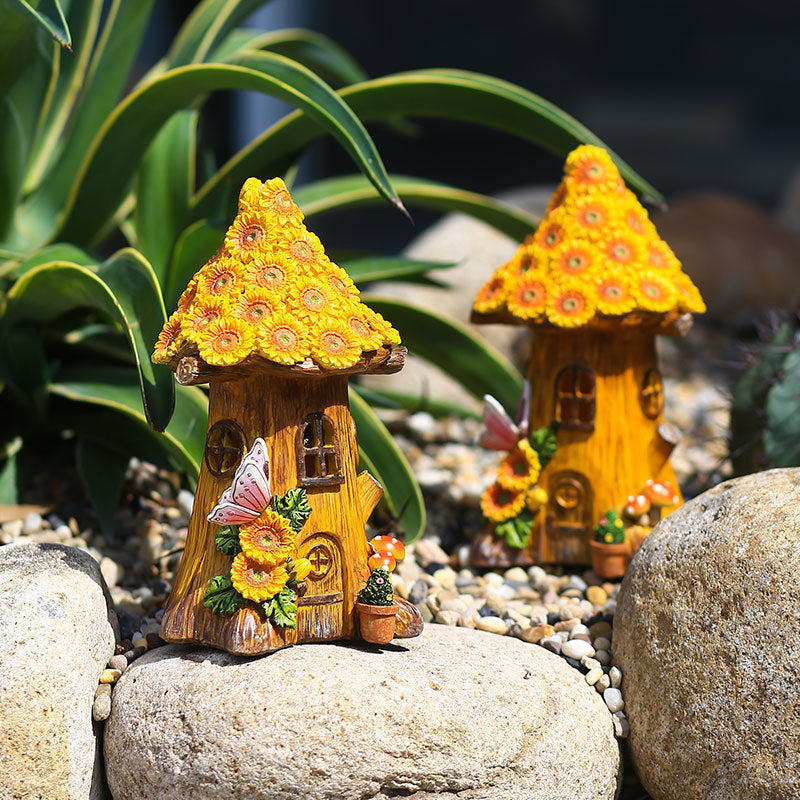 Resin solaire lampe décoration arbre maison lampe jardin extérieur pelouse
