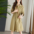 Women's Asymmetrical Pleated Midi Bodycon Dress