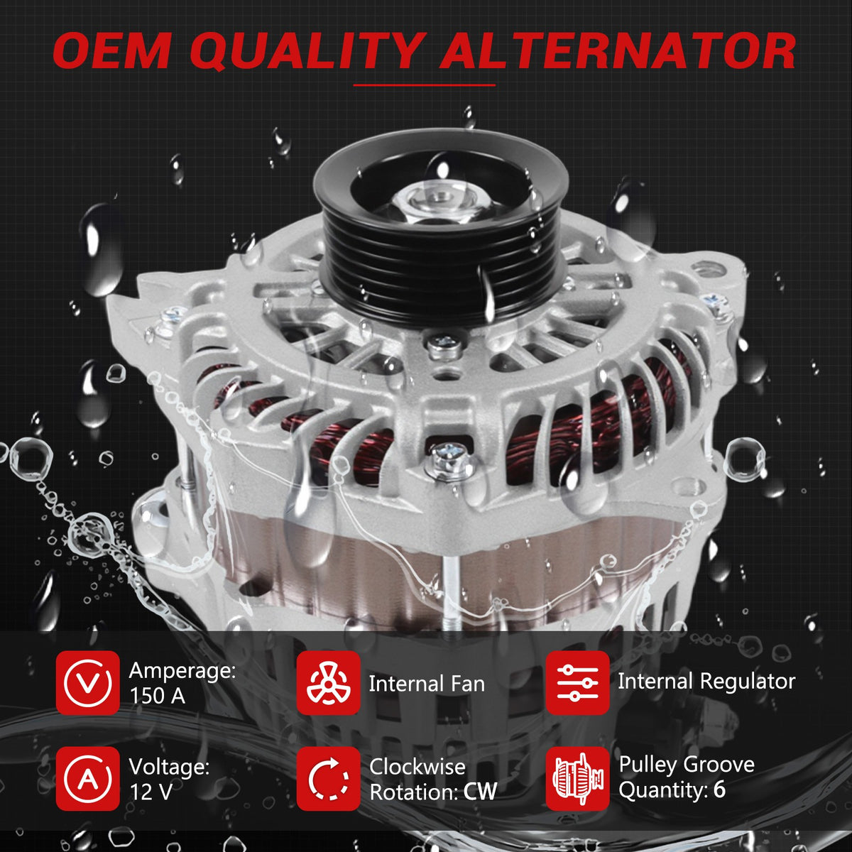 Alternateur pour Ford Fusion 2010-2012 V6 3.5L & Edge 2007-2014 Tous moteurs 11273