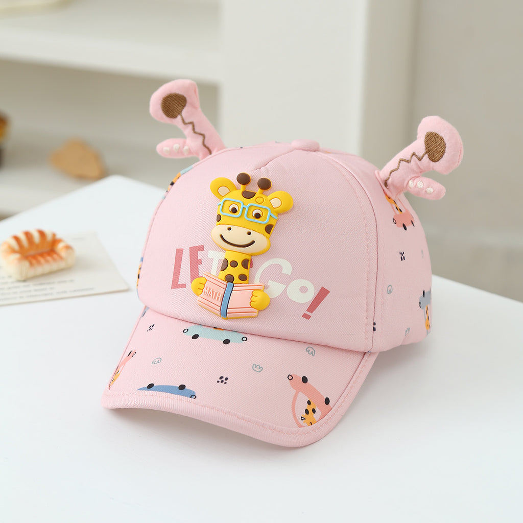 Cartoon en trois dimensions pour enfants Giraffe Imprimé Cute Antlers réglables mode B