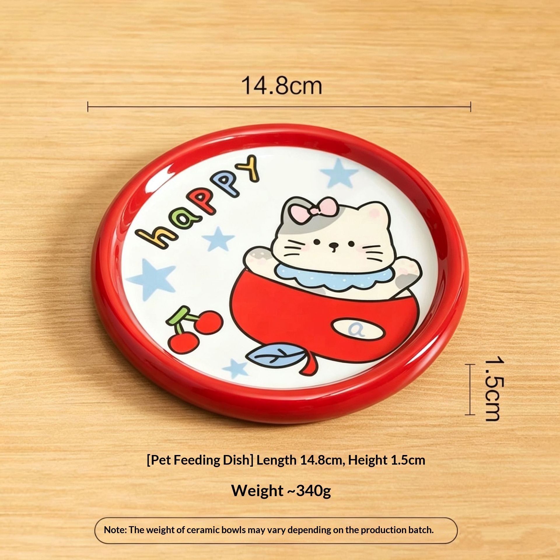 Cute Cartoon Ceramic Pet Bowl