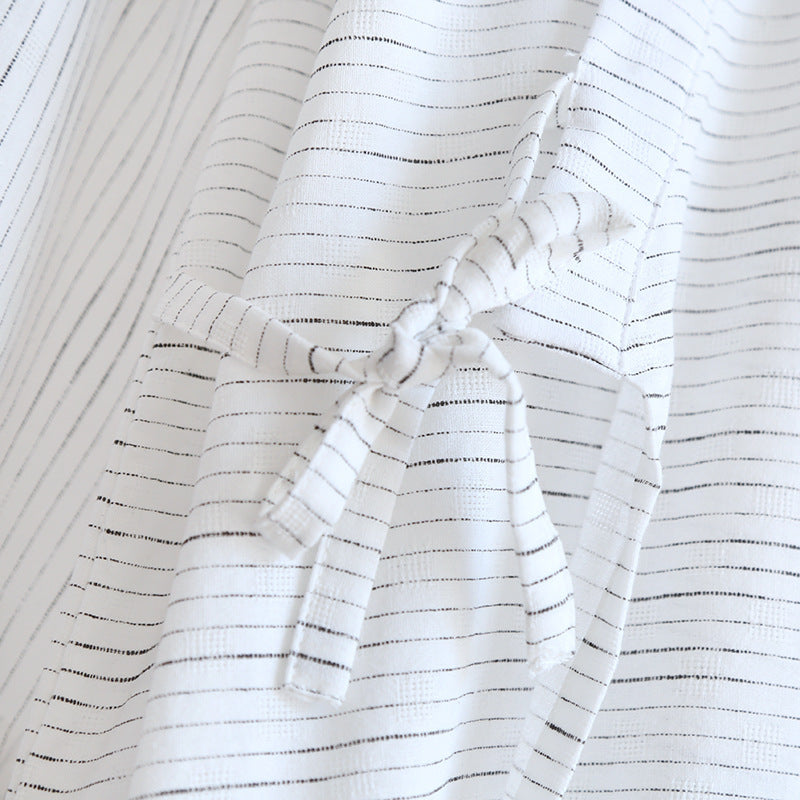 Été Jacquard Gauze coton Kimono mince maison peignoir simple