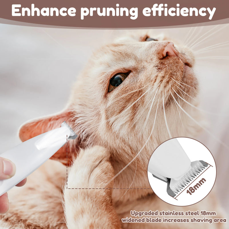 Animaux de compagnie Paw Trimmer avec lumière LED entièrement imperméable aux cheveux de chien Trimmer avec LED Display Dog