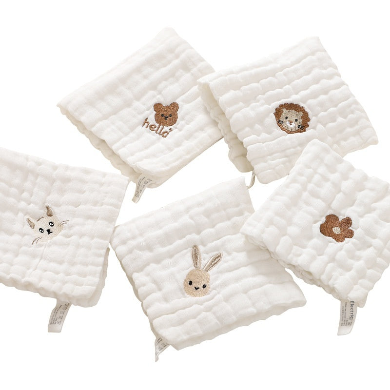Baby mince classe de coton A Six couches Gauze Petite serviette de salive carrée