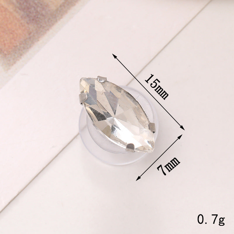 Jeans Button Trou Chaussures Diy Accessoires Bright Crystal Classic Style Ornement Accessoires
