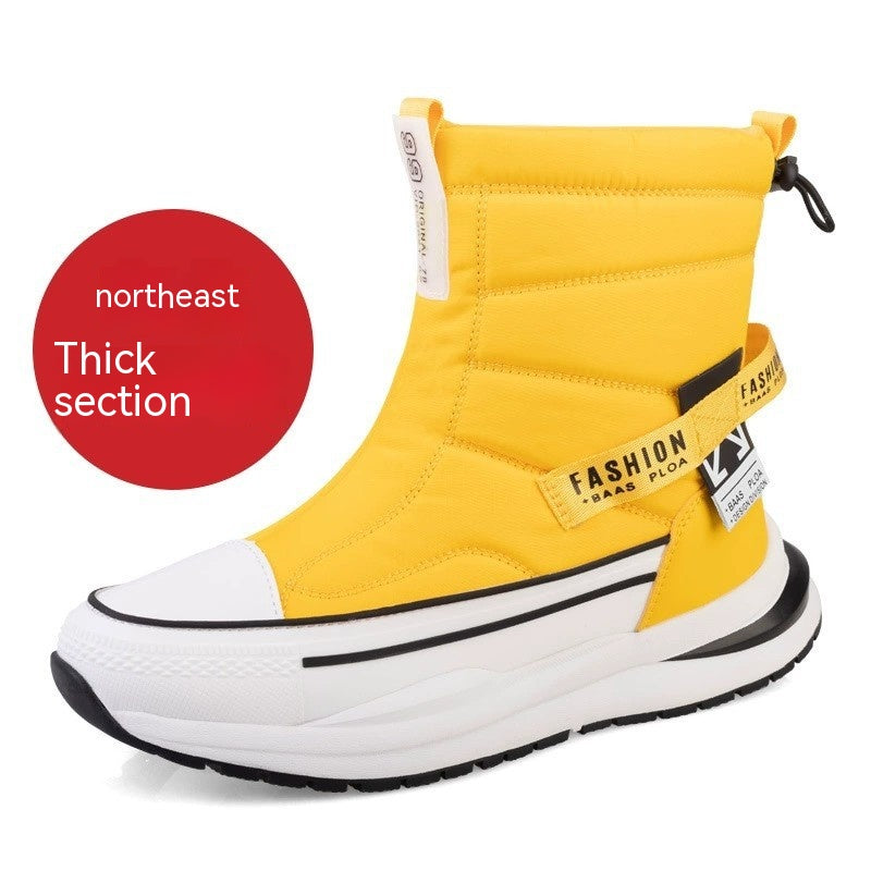 Doublure de laine d'hiver Waterproof Chaussures de coton Casual Hommes