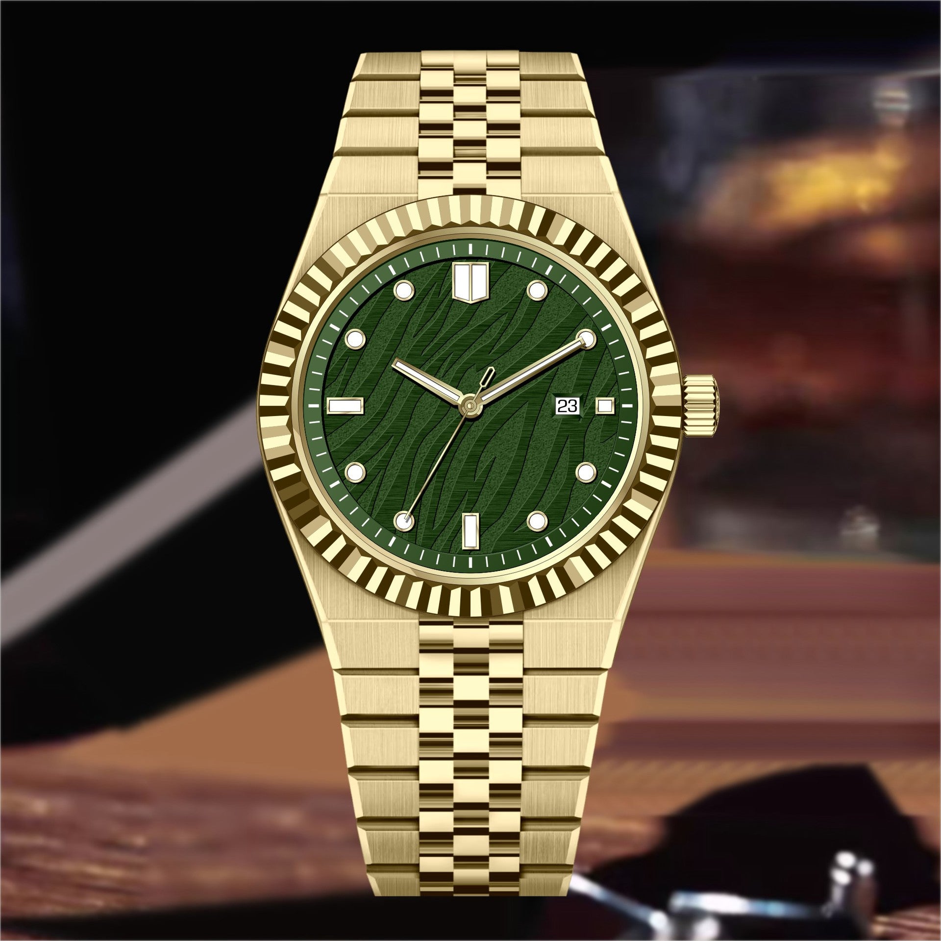 Montre Quartz pour hommes en acier haut de gamme