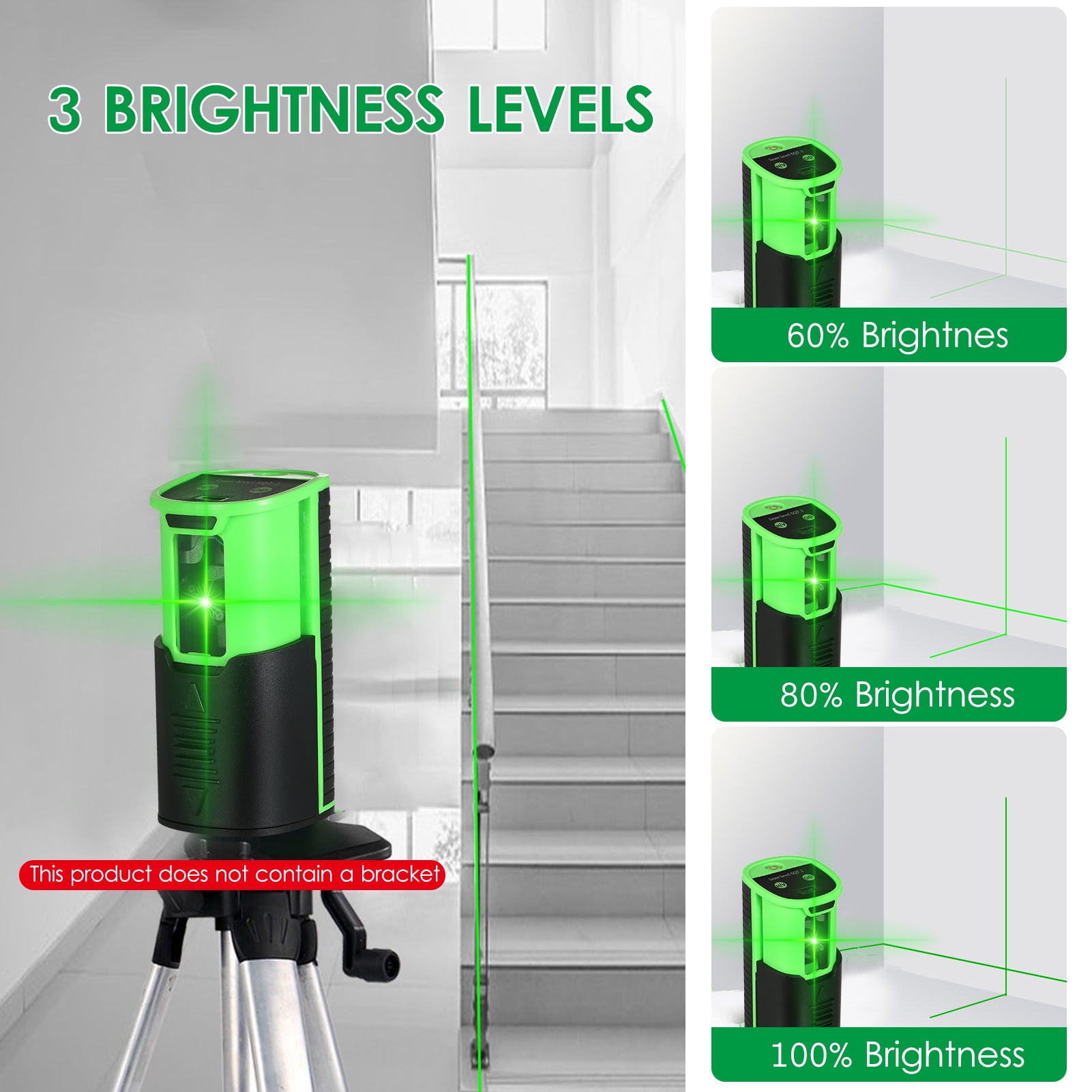 Niveau laser interligne à auto-niveautage vert
