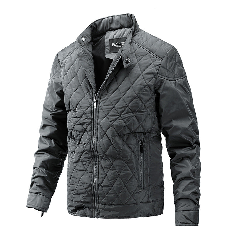 L'automne et l'hiver hommes légère veste en coton Casual en forme de diamant sur le collier