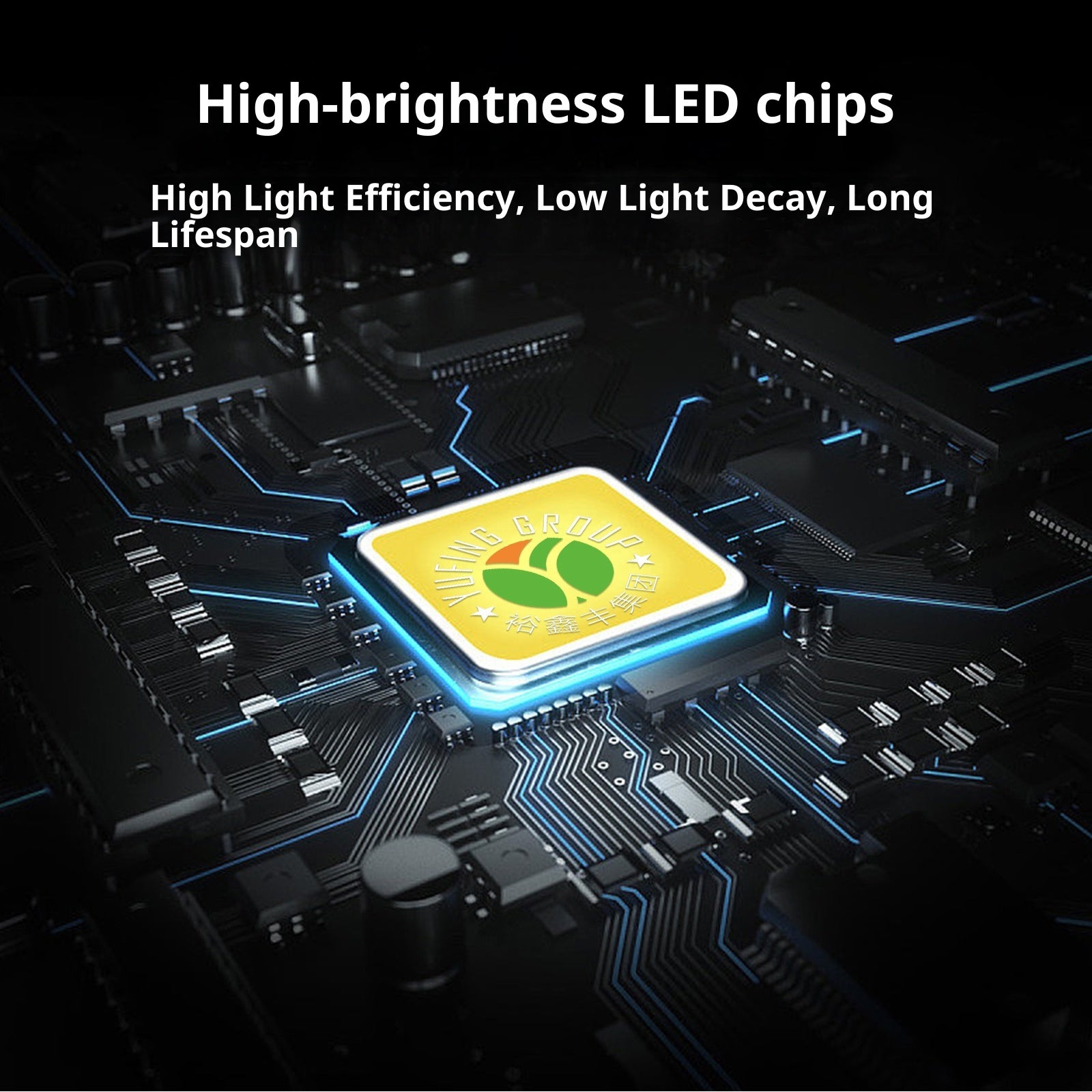 Phare de voiture LED haute puissance avec un système de refroidissement triple-cuivre
