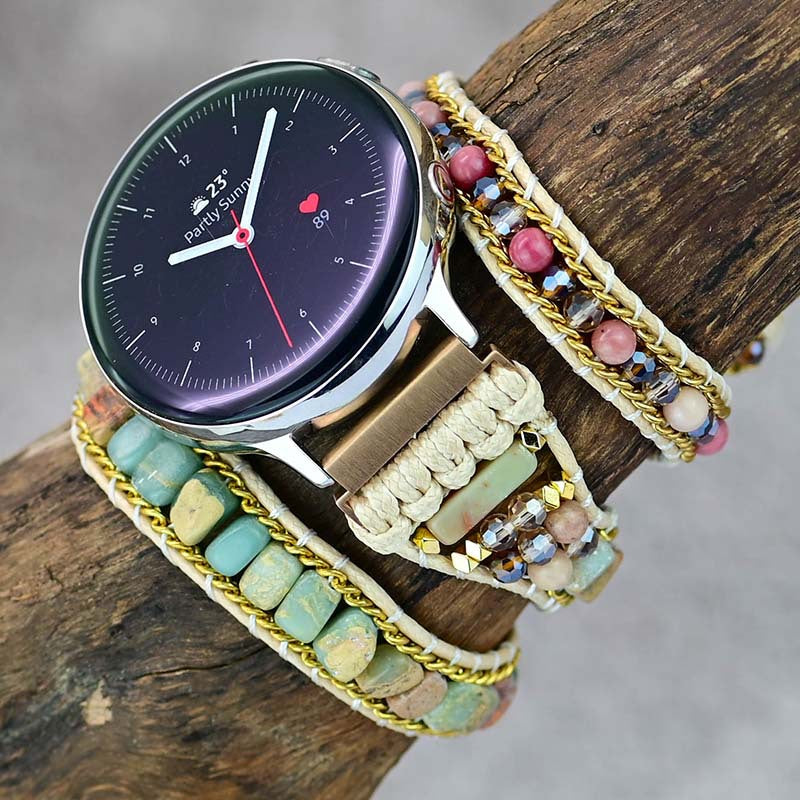 Shooushan Perle en pierre montre avec bracelet
