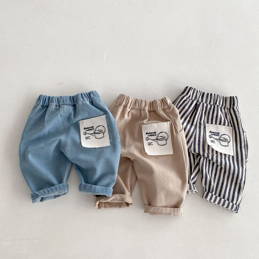 Pantalon casual imprimé de style japonais pour garçons