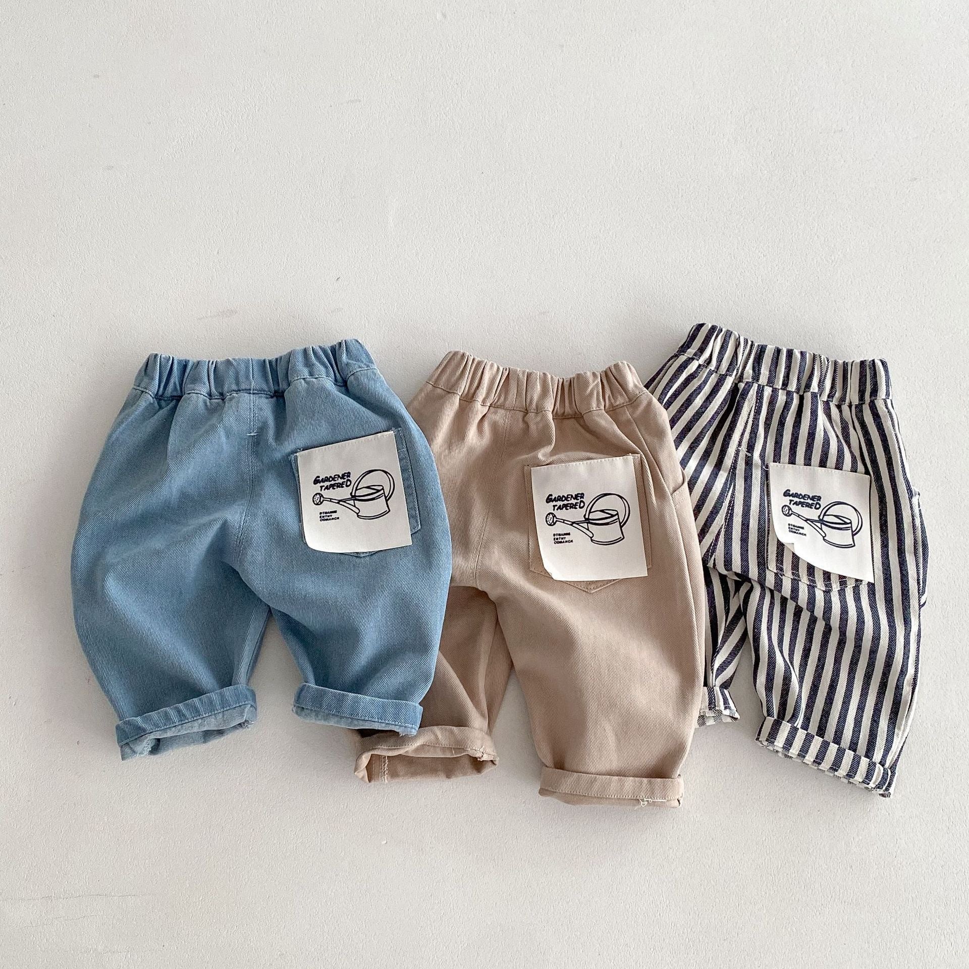 Pantalon casual imprimé de style japonais pour garçons