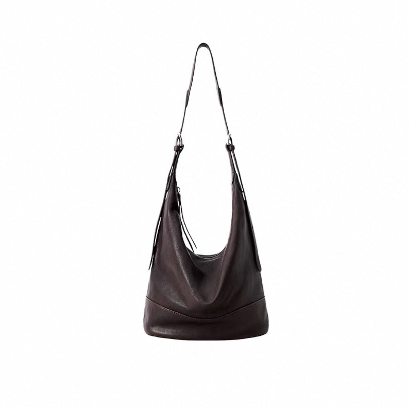 Sheepskin Double main Cuir véritable Sac de navette de grande capacité
