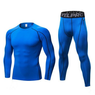 Entraînement de compression de course de forme pour hommes Tights manches longues pantalons de chemise Leggings S