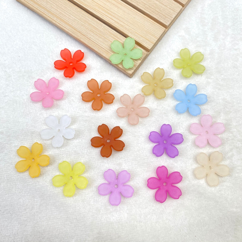 Perles 5-Petal Acrylique Matte