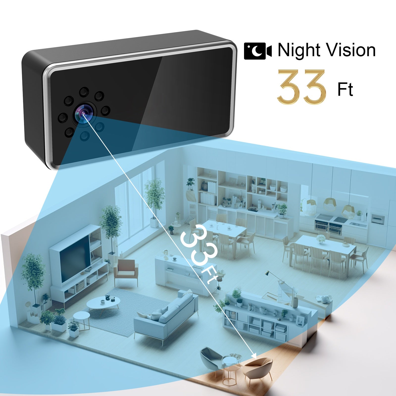 Caméra de surveillance réseau sans fil Débranché