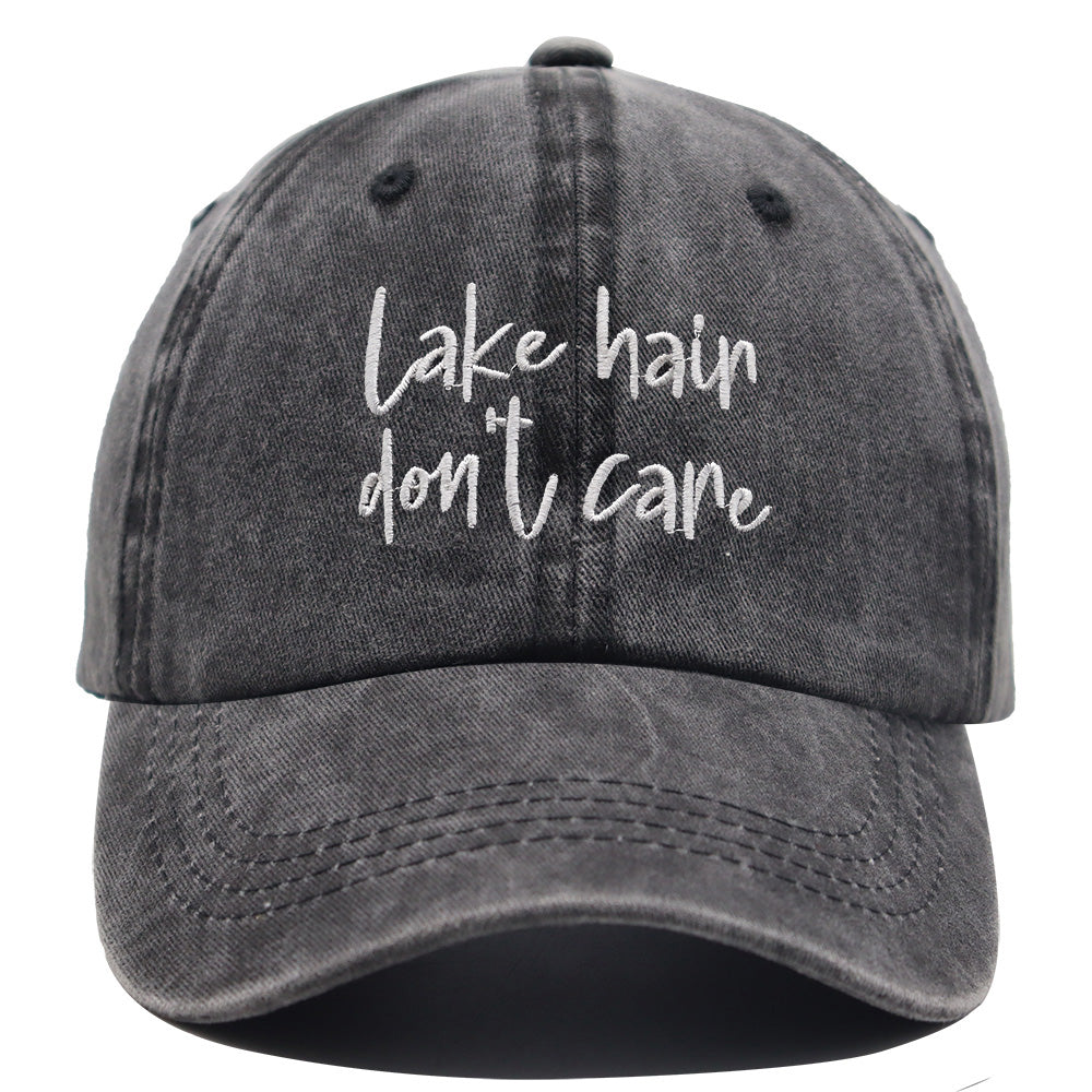 Bouchon de baseball noir lavé 2pcs Lake