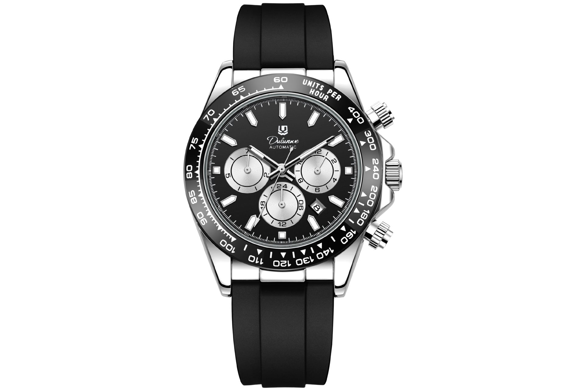 Homme Fashionable et tendance montre mécanique entièrement automatique