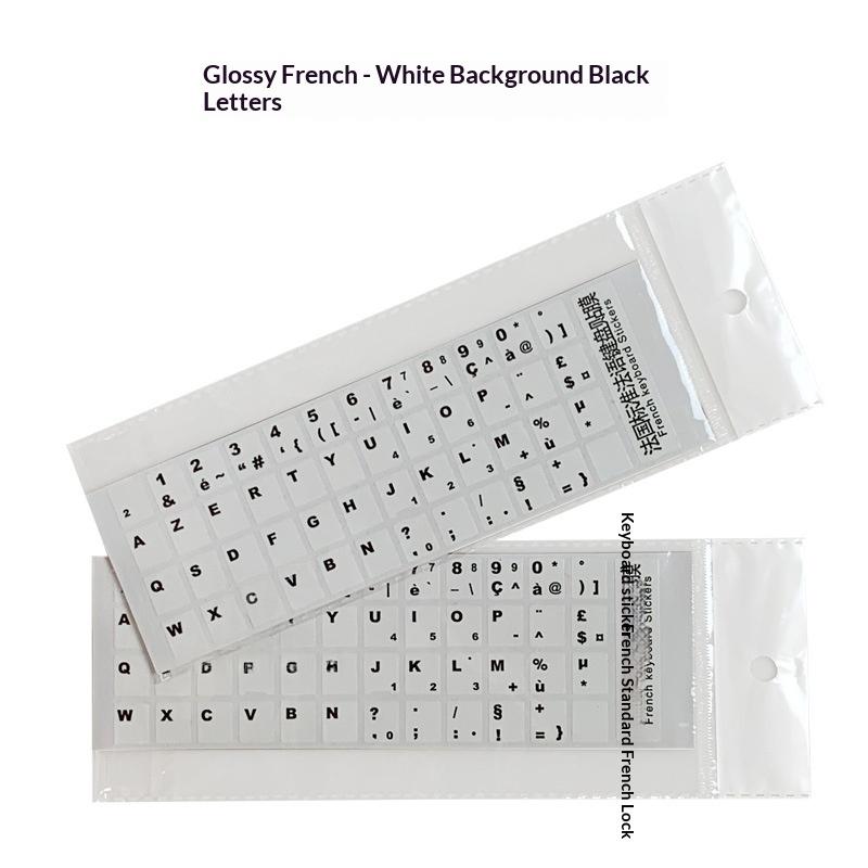 Stickers Clavier Smooth Français Russe Arabe