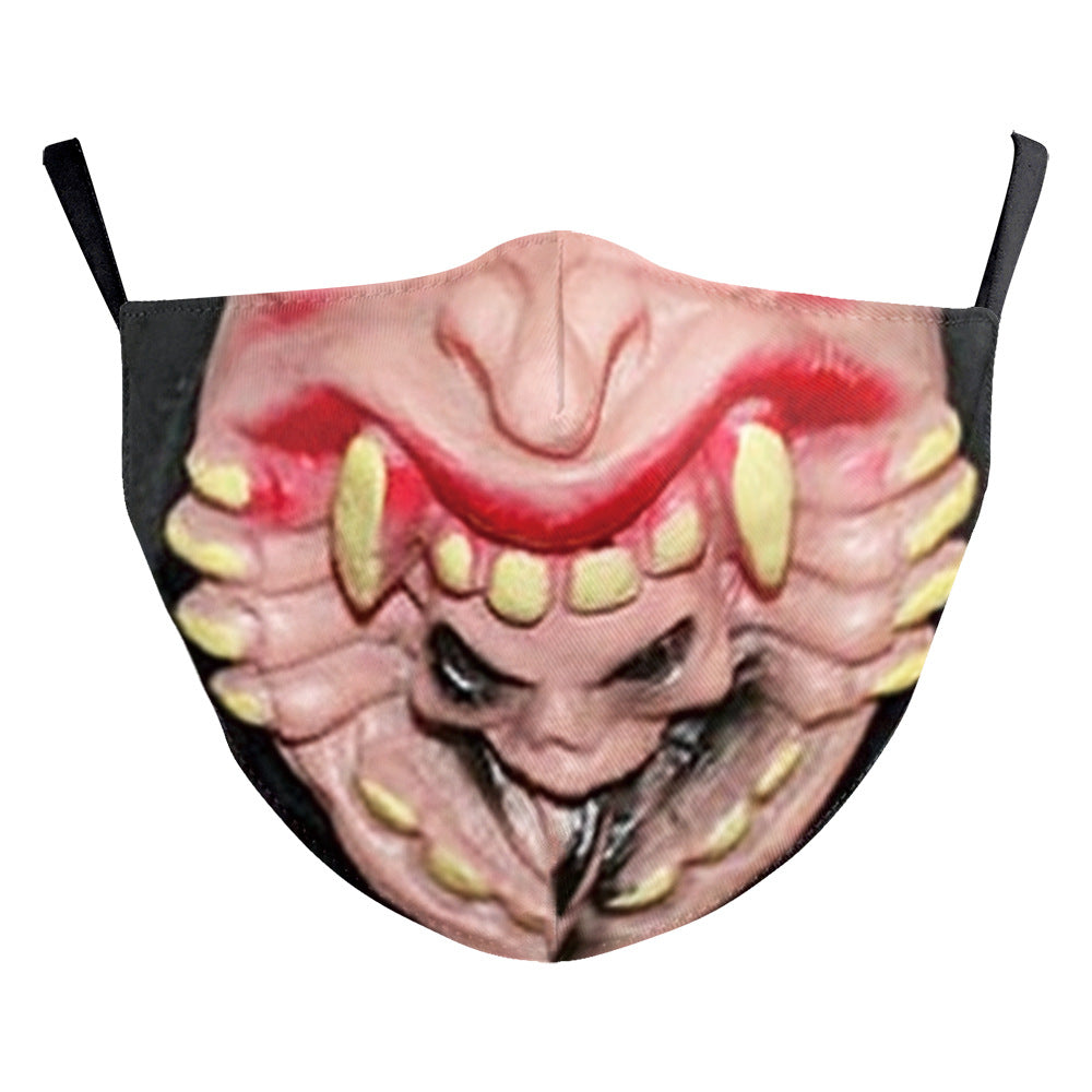 Carnival d'Halloween Impression numérique Funny Clown Face Double Layer Masque de poussière