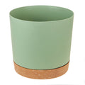 Rond droit pot de fleurs vert-8 pouces-1 pièce