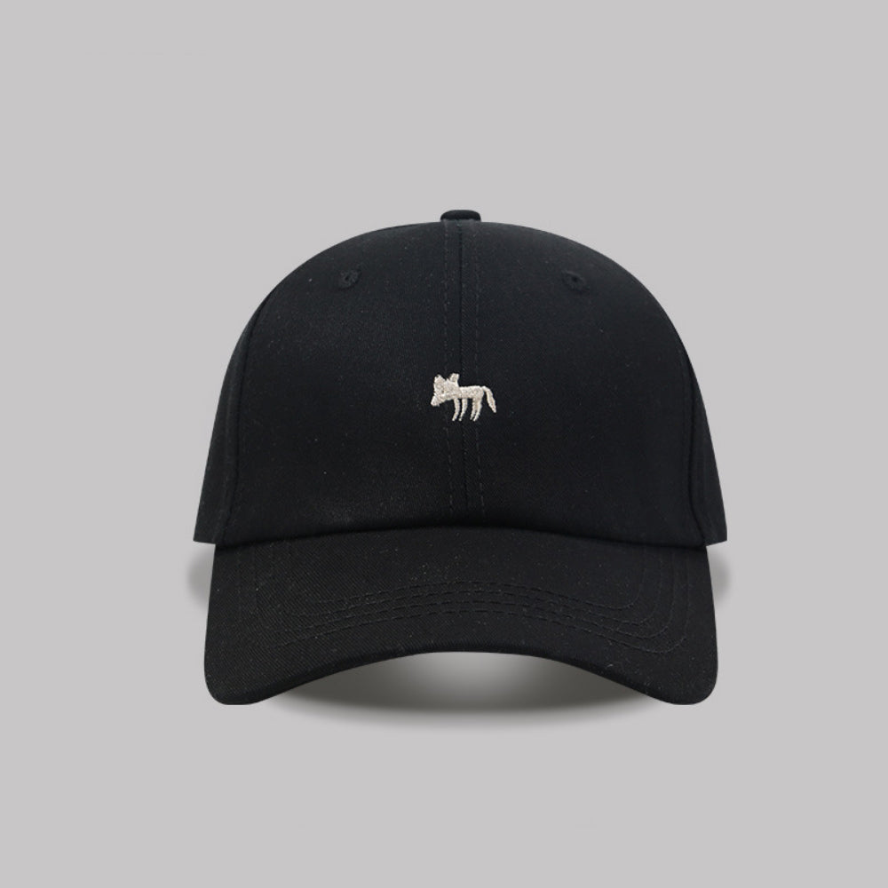 Femmes Solid-colore brodé Fox Simple Style Casual Soft Brim réglable Casquette de baseball