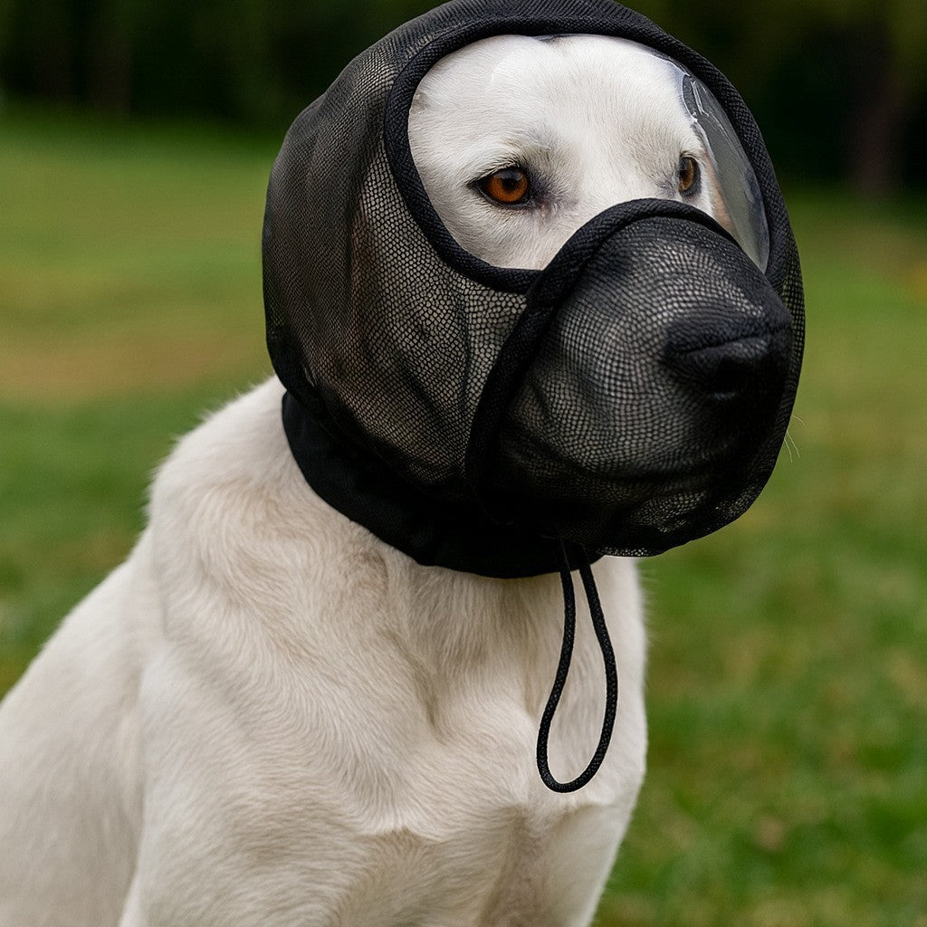 Masque de protection pour chien Muselière de chien Muselière de chien Mosquito et Insect-Proof Couverture de tête respirante A