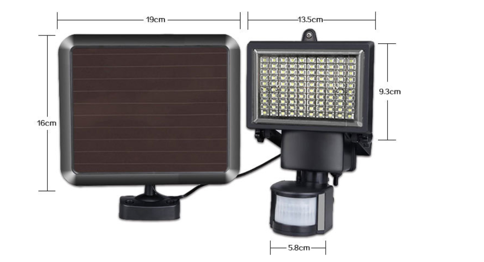 Lampe solaire à détecteur de corps infrarouge