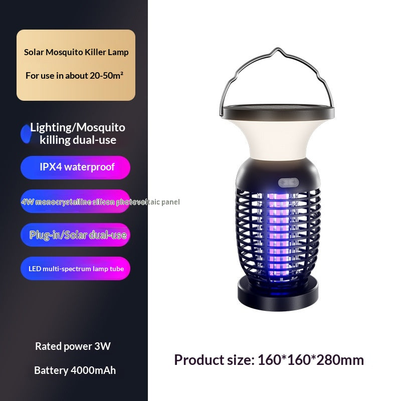 Lampe solaire anti-moustique extérieure