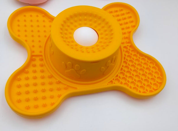 Pet Silicone 3-en-1 tapis de collage avec des textures cloisonnées pour prévenir l'étouffement