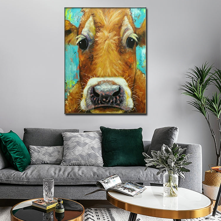 Affiche murale de la vache d'art