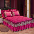Style coréen Velvet Lit matelassé Jupe Solid Color Style européen