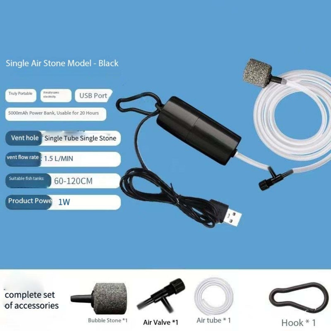 Réservoir de poisson Oxygène Connecteur USB pour la pêche ou l'aquarium