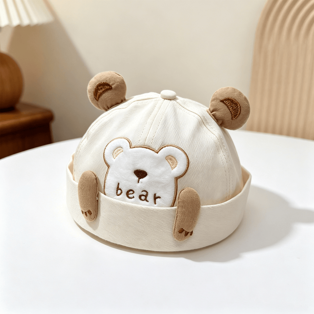 Été Garçons et filles en peluche de dessin animé Ours Oreilles tridimensionnelles Ours Soft Top Versatile S