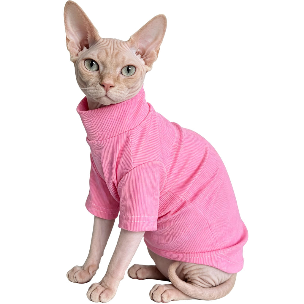 Sphynx Chats Vêtements Chats sans cheveux Chemise Col tortue Sphynx Vêtements Kitten Chandails T-shirts