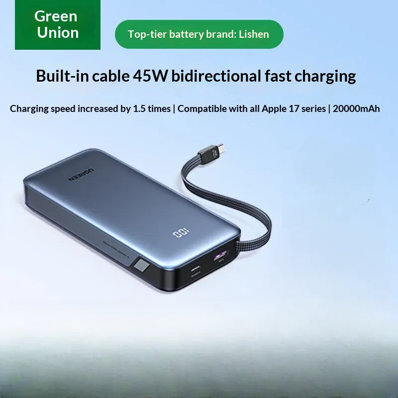 Banque de puissance Super UGREEN 67W avec câble USB-C intégré