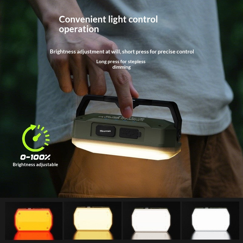 Lampe d'éclairage de charge longue durée pour tente de camping portable