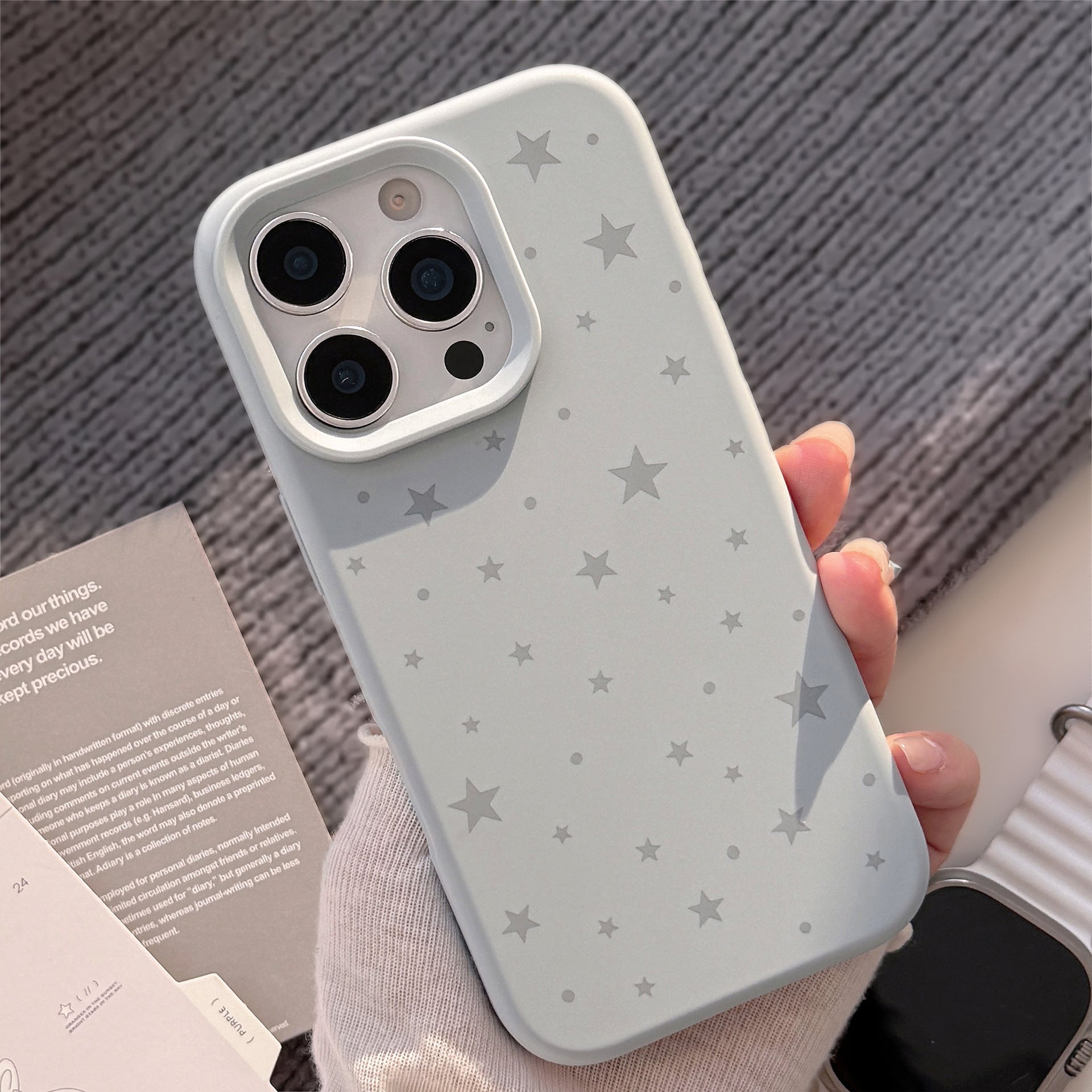 Boîtier de téléphone en silicone Grey Star conçu de façon minimale