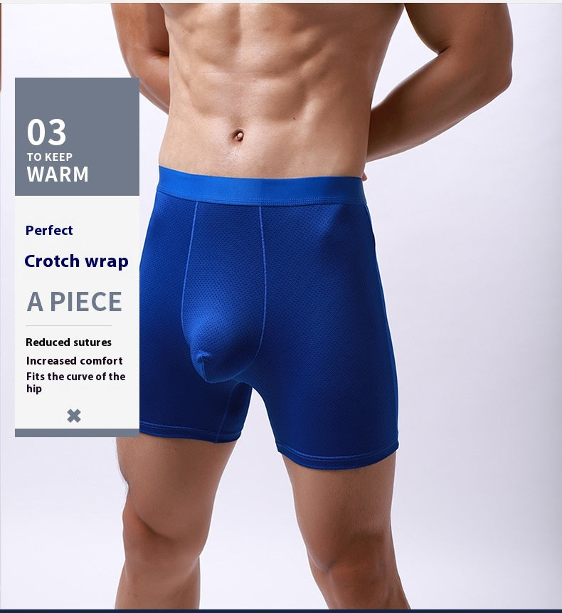 Boxers allongés hommes Respirant Mesh Sous-vêtements Sports