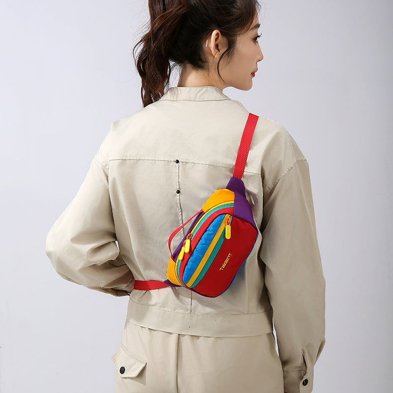 Sports de loisirs de plein air Sac à main à une épaule Sac à voile couleur Dopamine